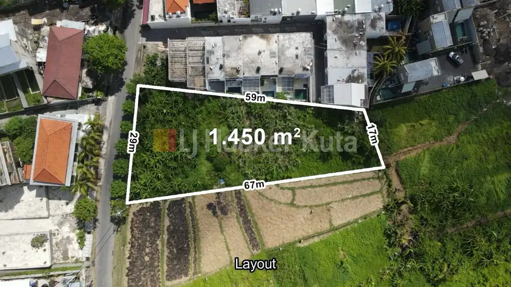 Hot Sale Tanah Jual Di Jalan Tumbakbayuh, Canggu