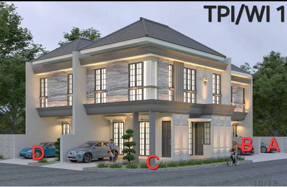 NEW MINIMALIS POJOK 2 LANTAI, CUMA 30m Dari Jalan Raya Wiyung