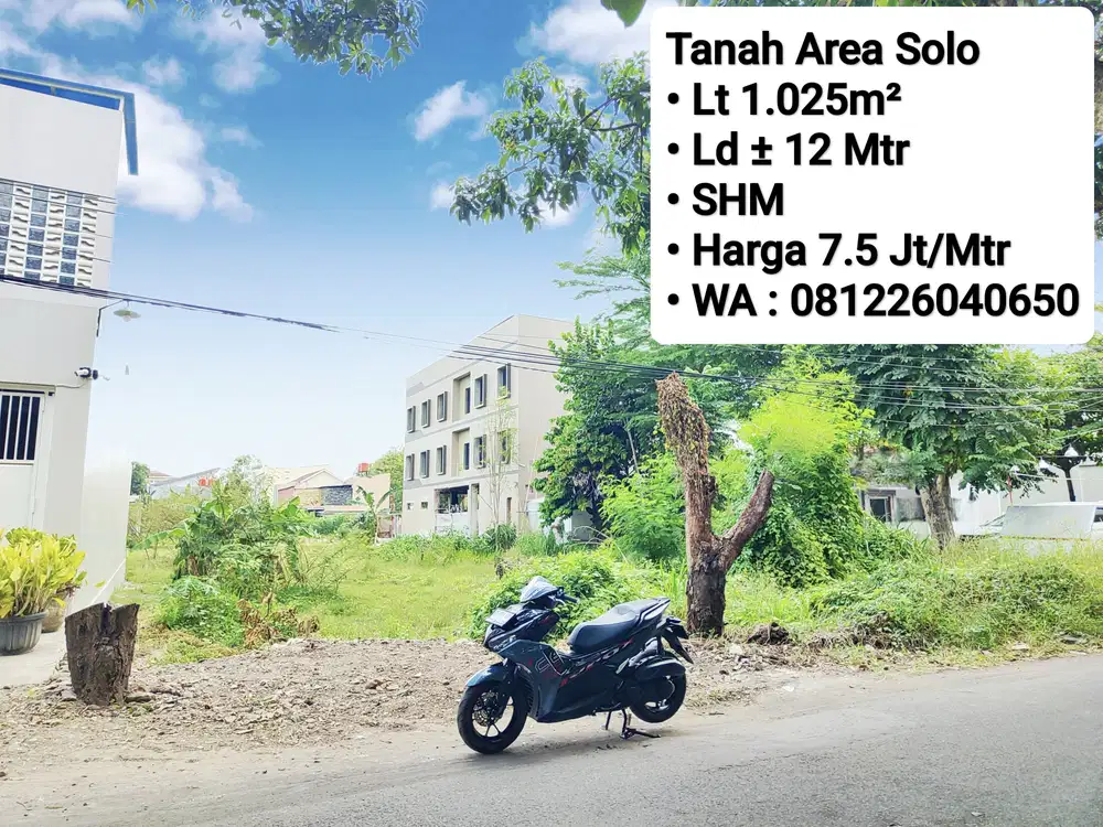 Jual Tanah Area Solo Bisa Untuk Rumah Mewah Atau Di Kavling