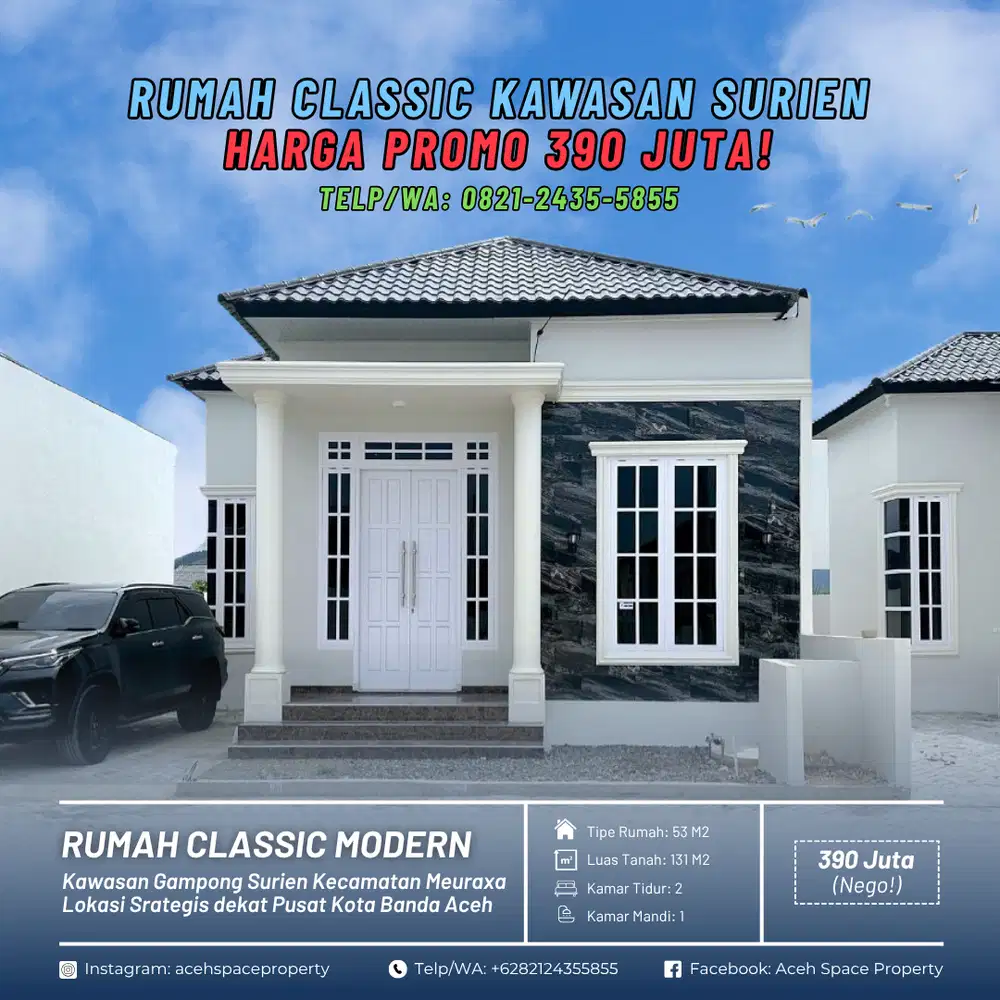Dijual Rumah Murah di Surien - Hunian Classic Modern Cantik dan Mewah!