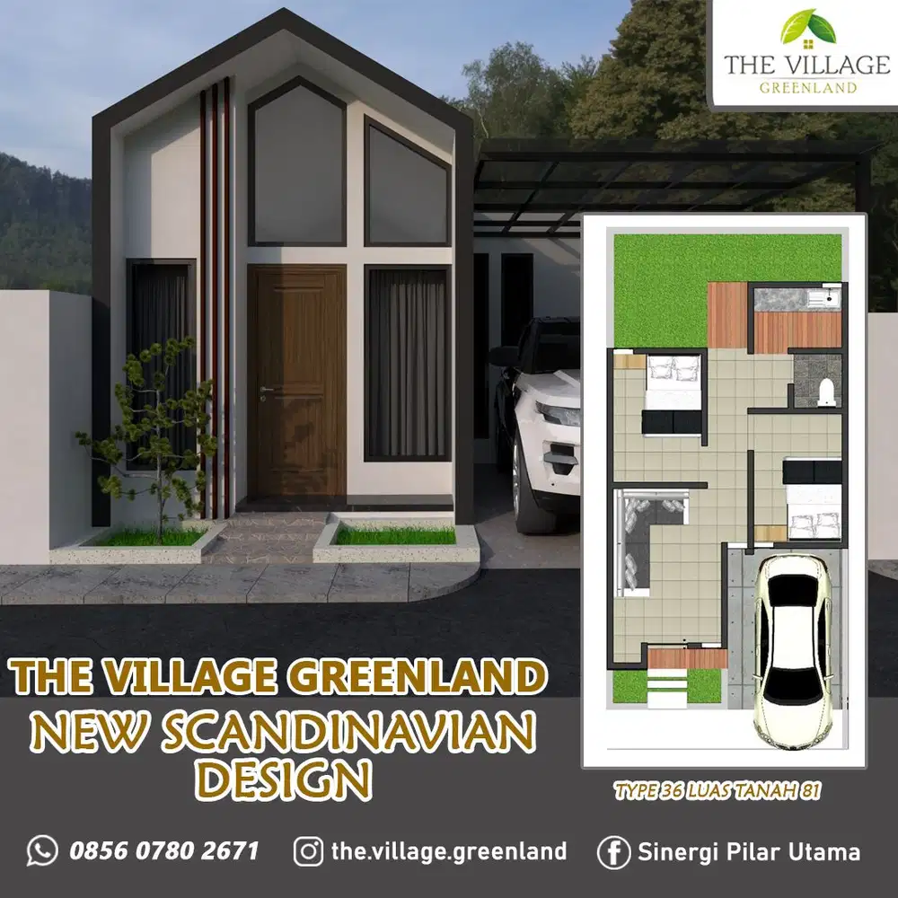 RUMAH SCANDINAVIAN DESAIN KOTA MALANG DEKAT KAMPUS BINUS ARAYA