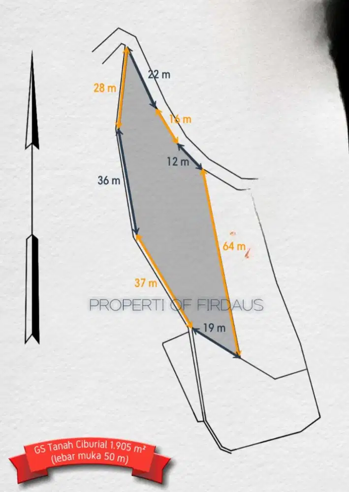Jual Tanah 1905m di Ciburial Dago Bandung Utara Kec.Cimenyan