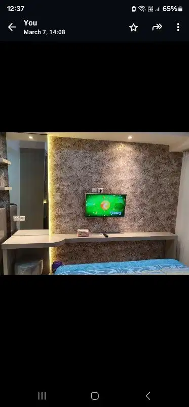 di sewakan apartemen amor studio luas 25m2 full furnish