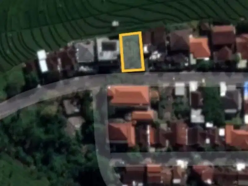 Tanah view hamparan sawah di Canggu, akses jalan 7 meter