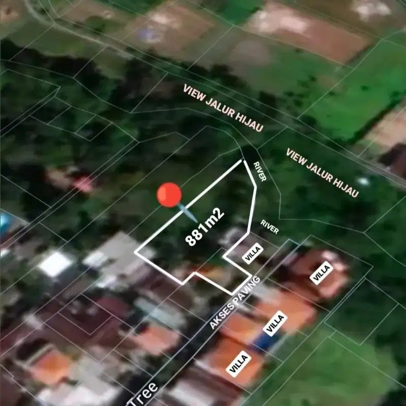 Tanah murah di Canggu, Harga di bawah pasar, sudah pagar keliling