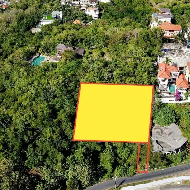 Tanah full view laut di Jimbaran, dapat akses jalan private