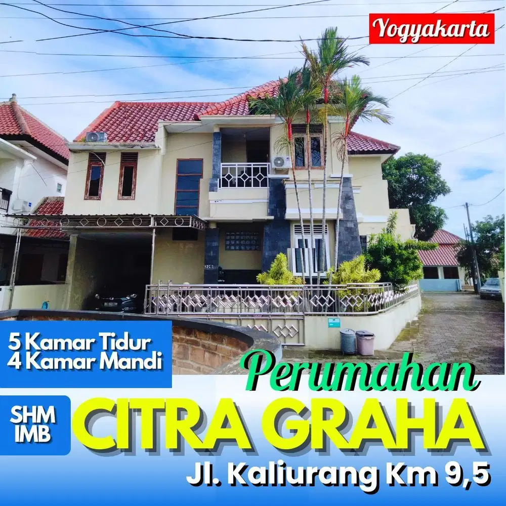 Rumah 2 Lantai Jogja Perum Jl Kaliurang Km 9,5 SHM Carport 2 Mobil