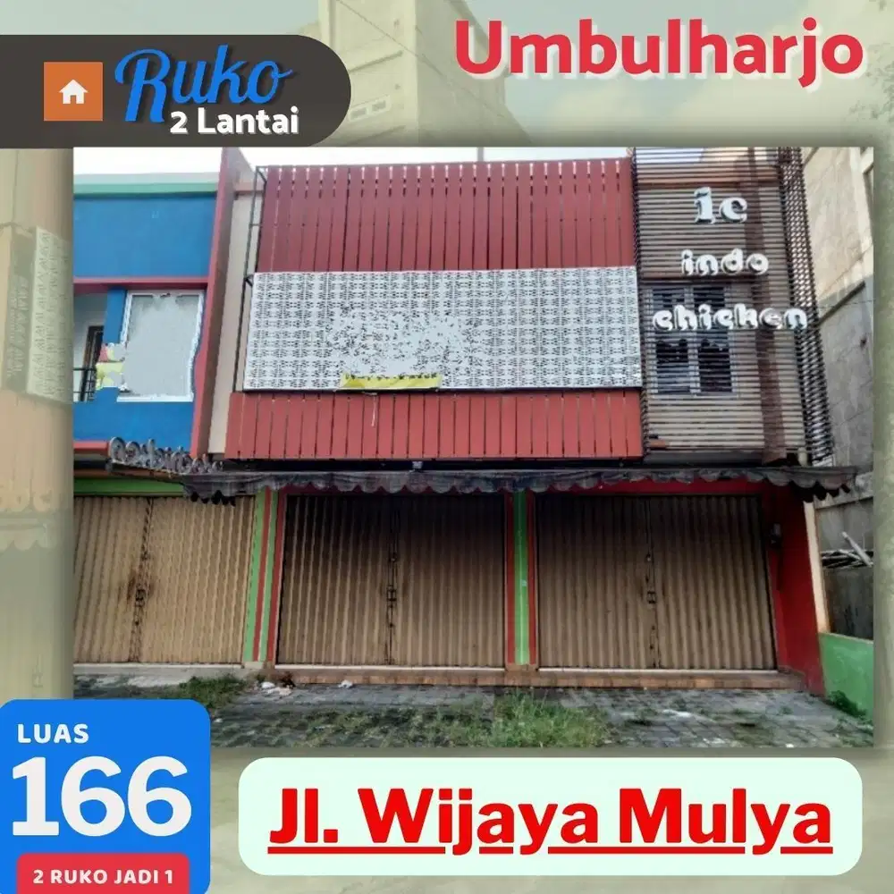 Ruko Jogja 2 Lantai Jl. Wijaya Mulya Umbulharjo Lt 166 m2 Kuliner
