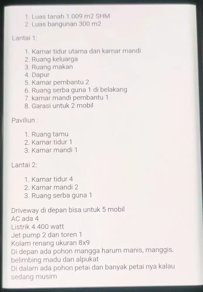 Dijual rumah asri  di cibubur