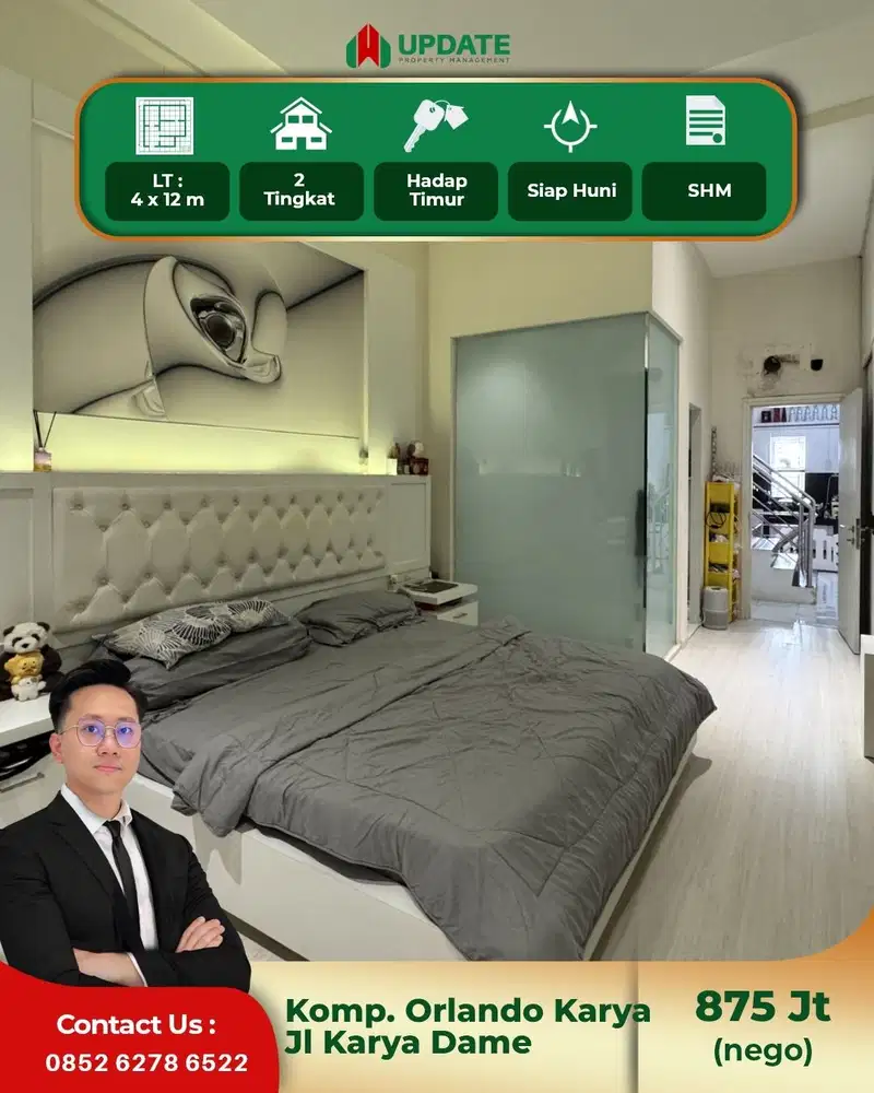 RUMAH DAERAH KARYA KOMPLEK ORLANDO KARYA JL KARYA DAME