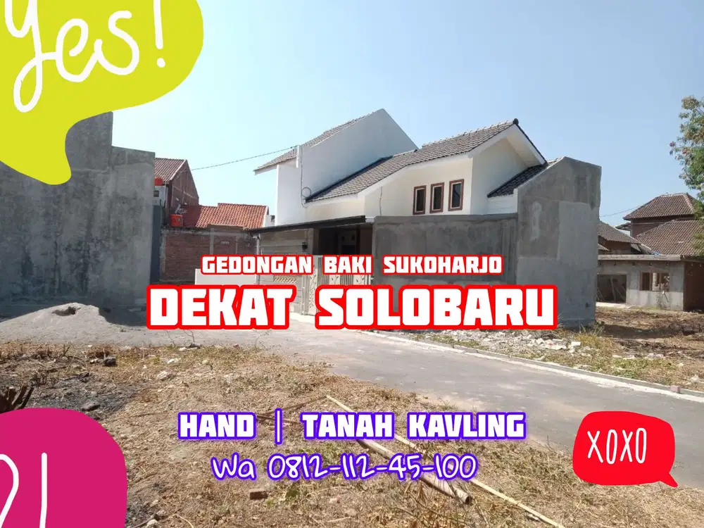 TANAH KAVLING PERUMAHAN MURAH GEDONGAN BAKI SUKOHARJO DEKAT SOLOBARU