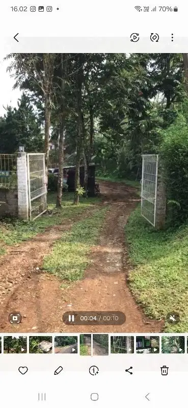 Lahan Bonus Villa dijual di Cisarua Puncak Mantap