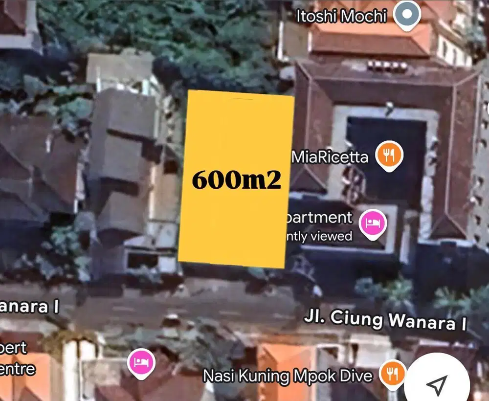 Tanah Strategis 605m2 di Sentral Renon Dekat Lapangan