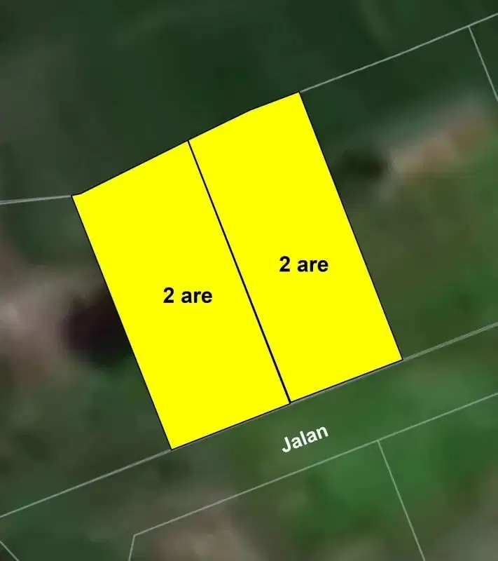 Tanah view sawah, 300 meter ke pantai di Canggu, Bentuk kotak