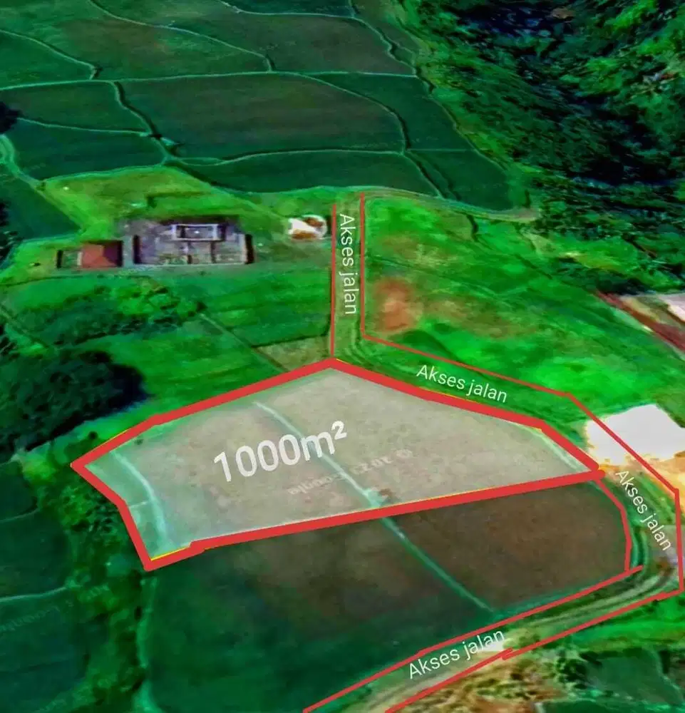 Tanah Full View Sawah Terasering di Tegallalang Ubud Bali