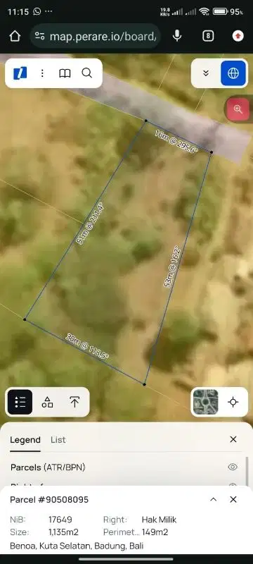 Tanah 1135m² Pemandangan Laut di Nusa Dua, Cocok untuk Villa