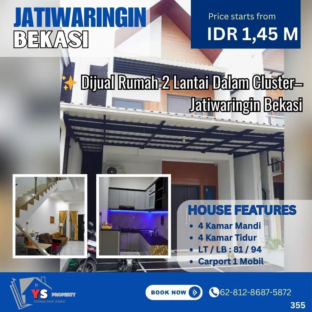 “Siap Huni & Harus Terjual Bulan Ini – Rumah 2 Lt Jatiwaringin”  355