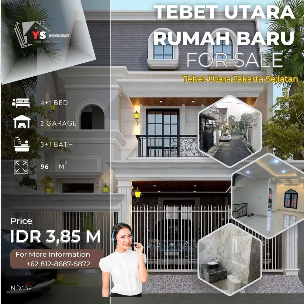 TEBET UTARA RUMAH BARU 2 LT AMERICAN CLASSIC STYLE READY UNIT ND132