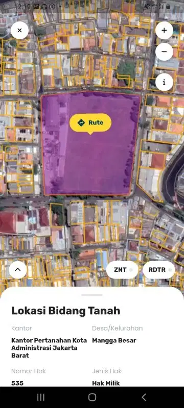 dijual tanah di Mangga Besar Taman Sari Jakarta Barat