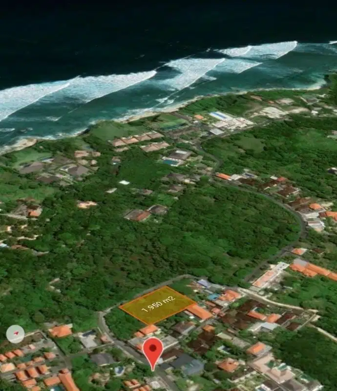 Tanah di jalan raya utama labuan sait Uluwatu akses jalan 8 meter