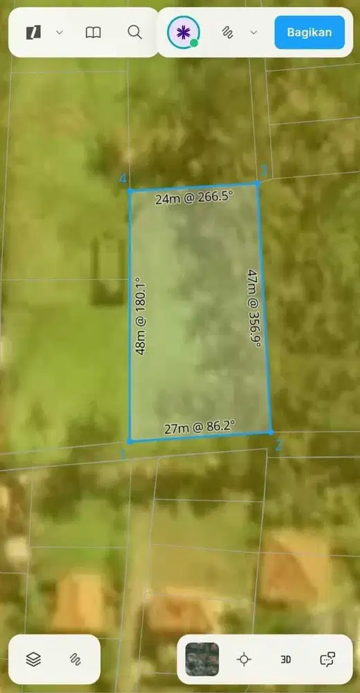 Tanah Strategis 1200m2 Lingkungan Villa Mewah Ubud