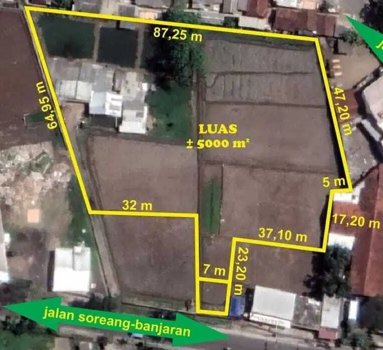 Dijual Tanah Mainroad Soreang Banjaran Akses Container