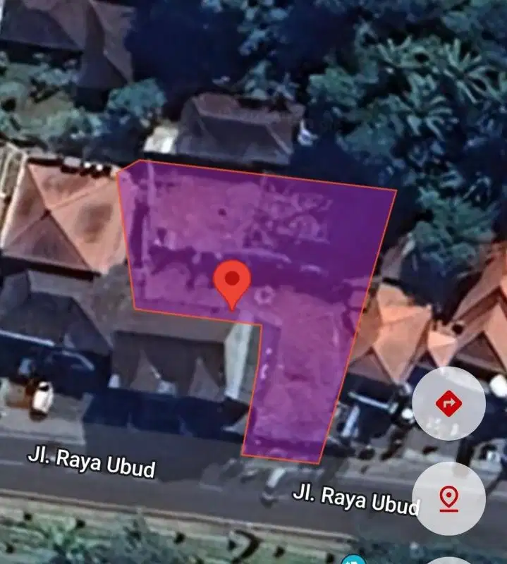 Jarang ada Tanah komersial di sentral Ubud, cocok untuk restoran /cafe