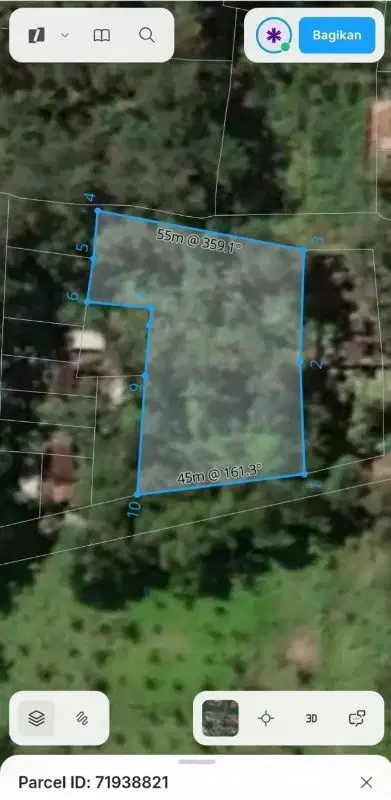 Tanah Full View Jungle di Bedulu Ubud, Cocok untuk Villa