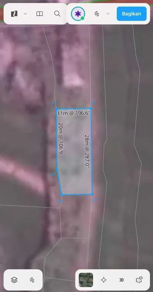 Tanah Strategis 300m2 Jalan Pantai Mengening Kuta Utara Bali