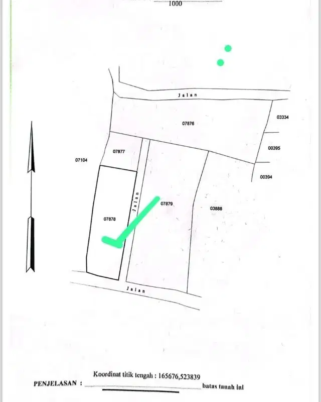 Tanah di Jalan raya utama gunung payung Nusa Dua, Kontur datar