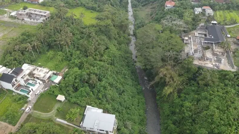 Tanah view jungle dan sunset, los tebing sungai 4km ke sentral ubud