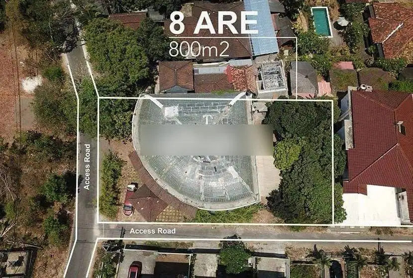 tanah bonus bangunan di jalan utama gunung payung, Nusa dua