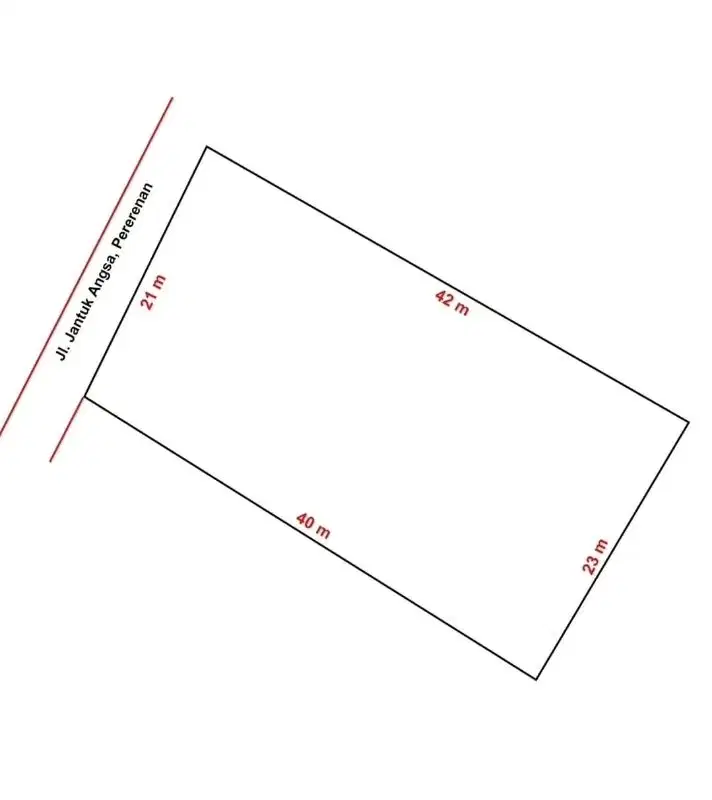 Tanah kawasan villa di Canggu, akses jalan 4 meter