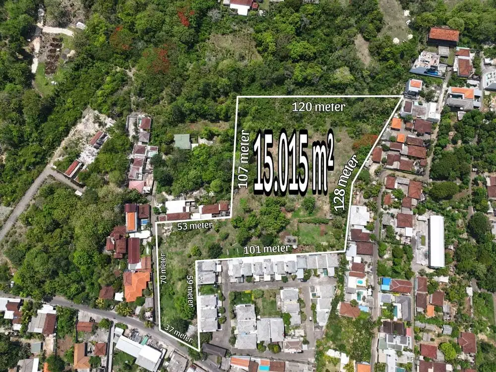 Tanah Luas 1,5 Ha di Ungasan, Akses 8 Meter & SHM