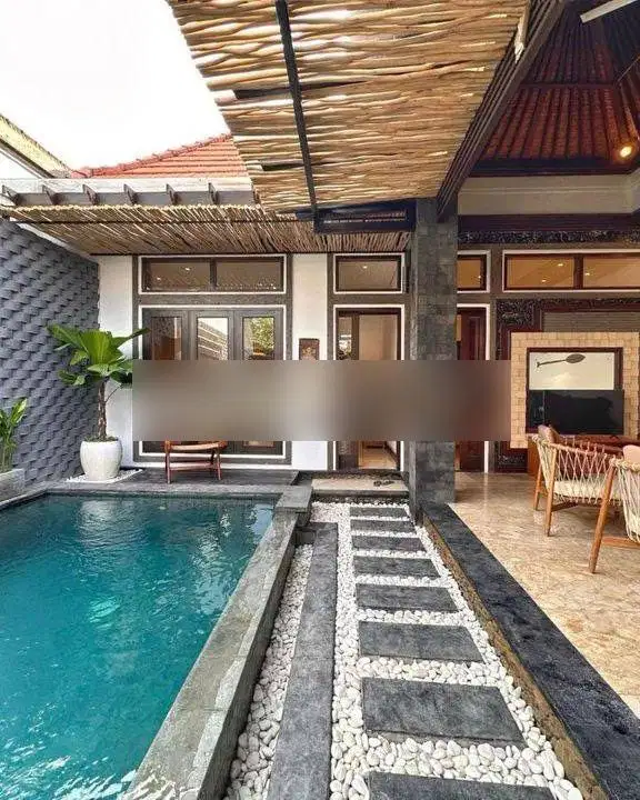 Villa full furnish di taman sari kerobokan, akses jalan 6 meter,