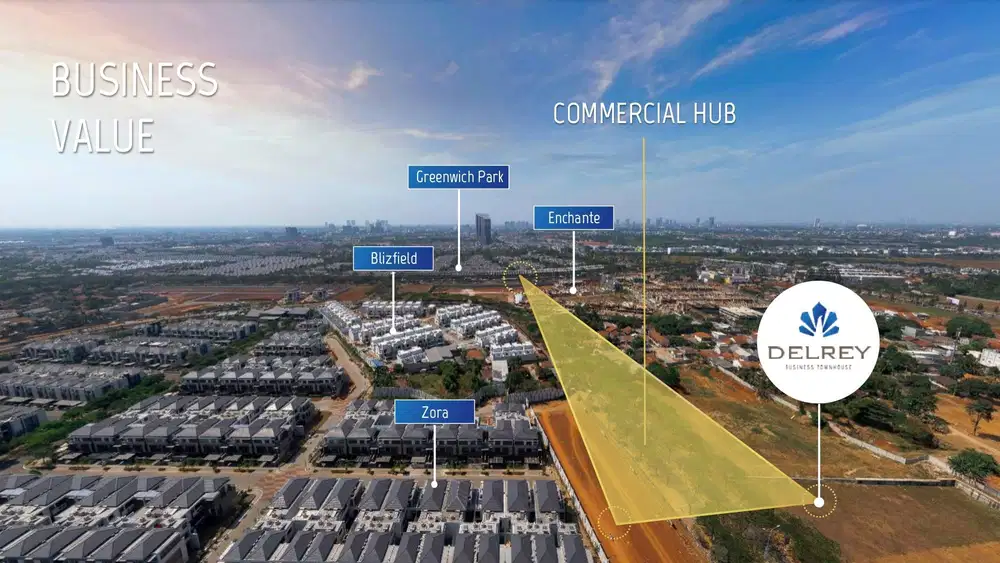 Delrey Business Townhouse BSD ruko modern 3 lt lokasi strategis