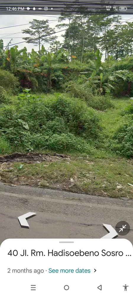 Disewakan tanah atau lahan kosong tepi jalan raya Cangkiran ke Mijen