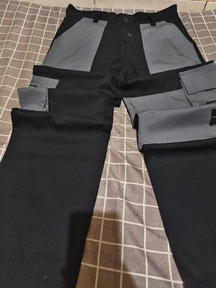 CELANA PANJANG CARGO TEO TONE GREY