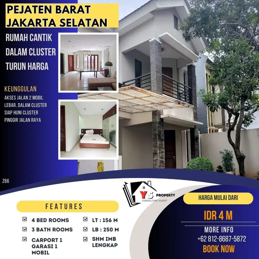 PEJATEN BARAT RUMAH SIAP HUNI DALAM CLUSTER DEKAT JALAN RAYA Z66