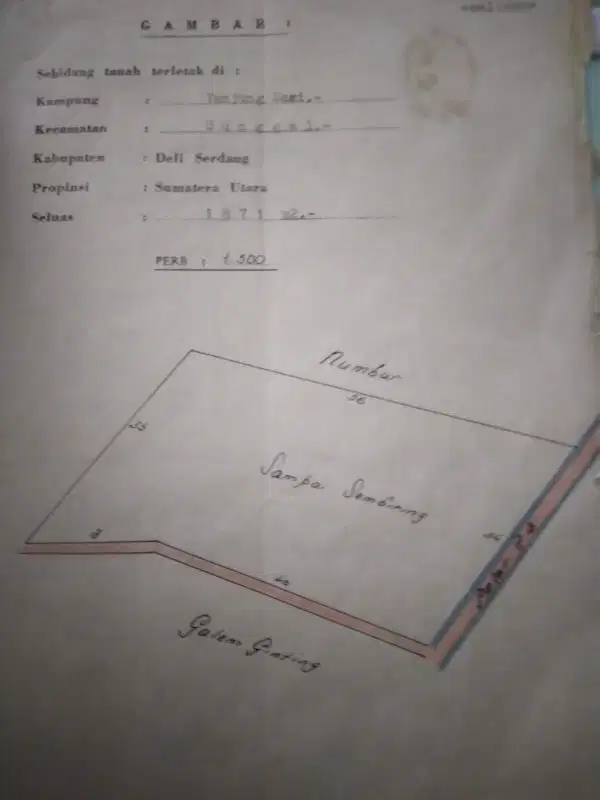 dijual +/_ 1500m2 SHM Jl Setia Budi Medan