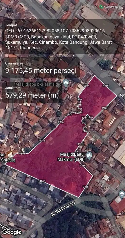 Tanah mainroad a.h nasution ujungberung cibiru