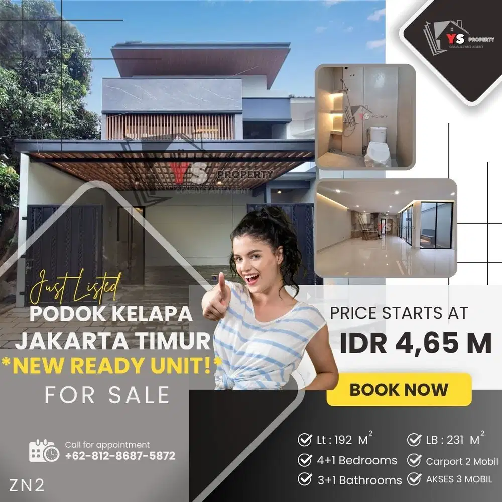 PD KELAPA DUREN SAWIT RUMAH BARU READY MODERN KONTEMPORER ZN2