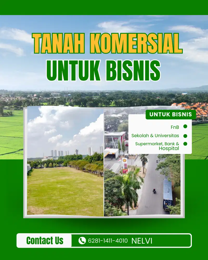 DIJUAL TANAH KOMERSIAL PREMIUM SIAP BANGUN DI LIPPO CIKARANG