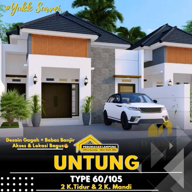 Rumah Gagah Lokasi Strategis Deket Pasar Untung Bandar Lampung