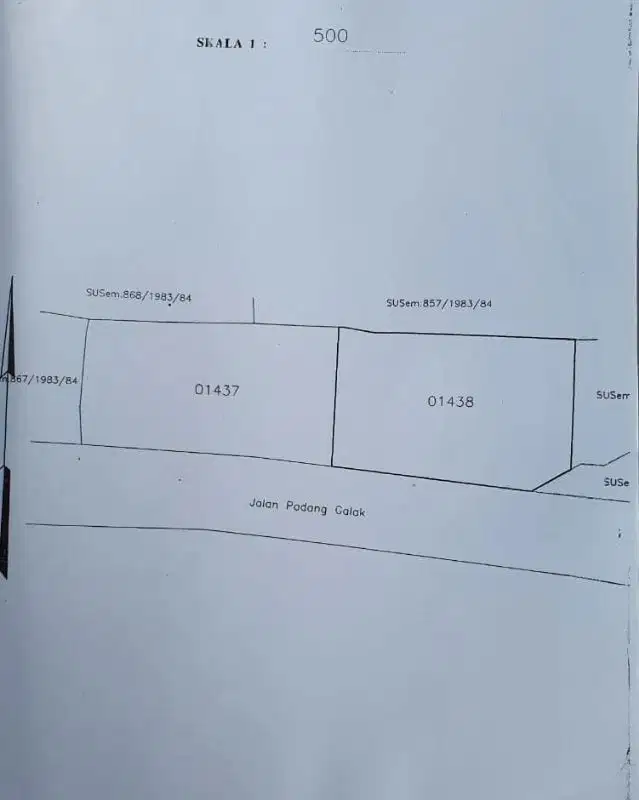 Tanah di jalan utama pantai Padang galak Sanur, sudah tembok keliling