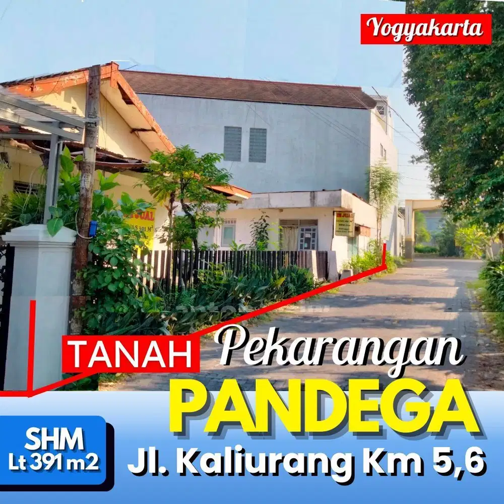 Tanah Jogja Pandega Sari JL.kaliurang Km 5,6 Luas 391 m² SHM