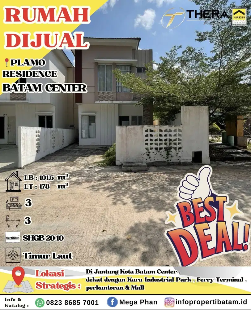 Rumah Hook 2 Lantai jual Murah ( BU ) di Duta Plamo Residence