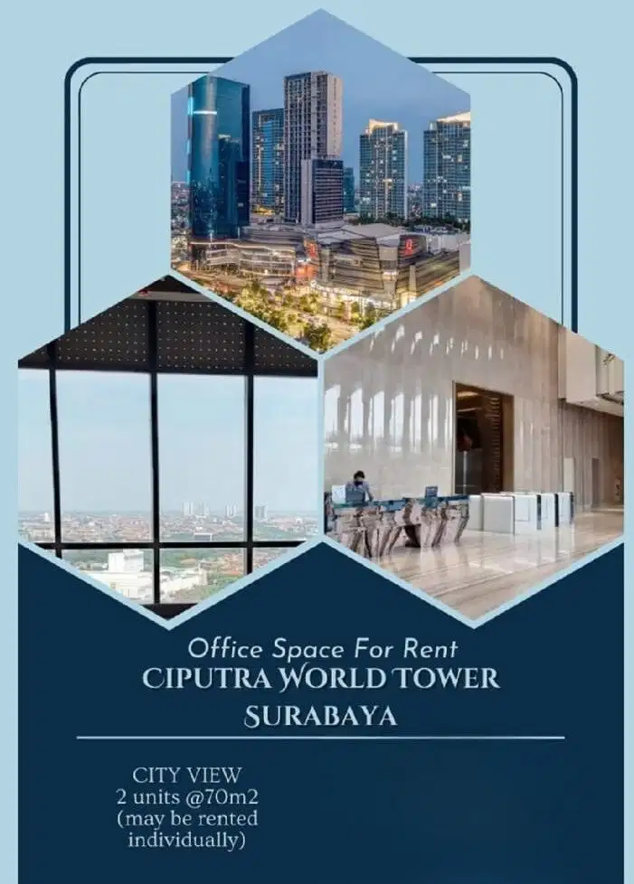 Sewakan office space ruang usaha kantor Ciputra World Mayjen Sungkono