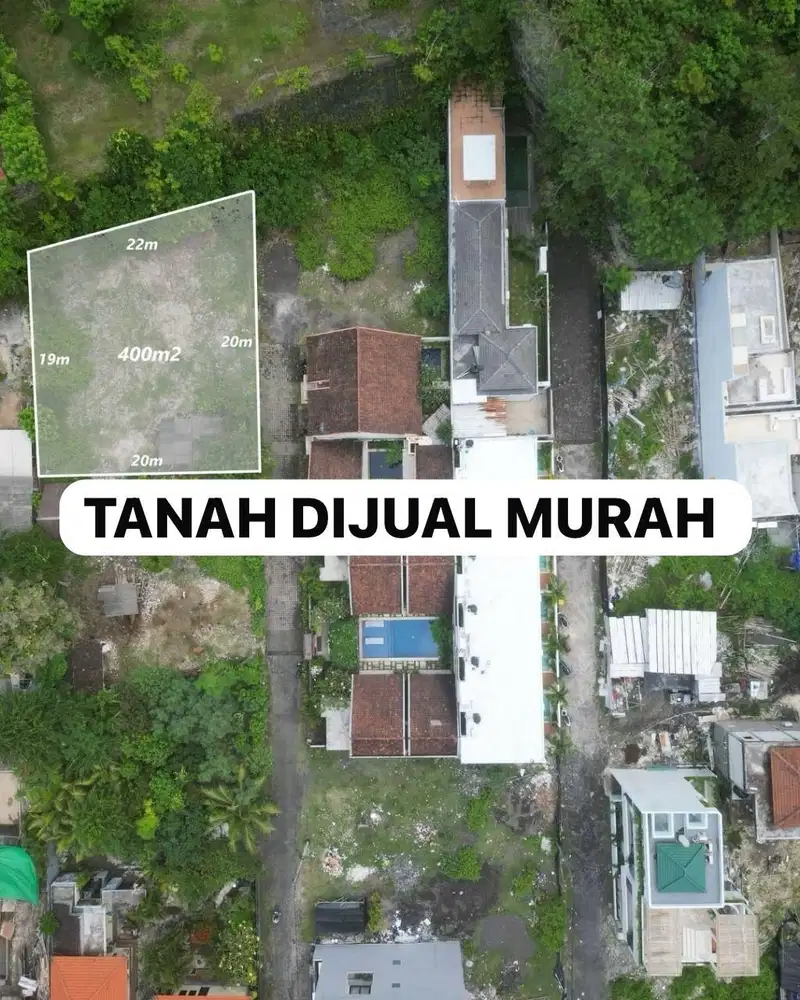 Tanah 400m2 di Ungasan Dekat Pantai & Resort