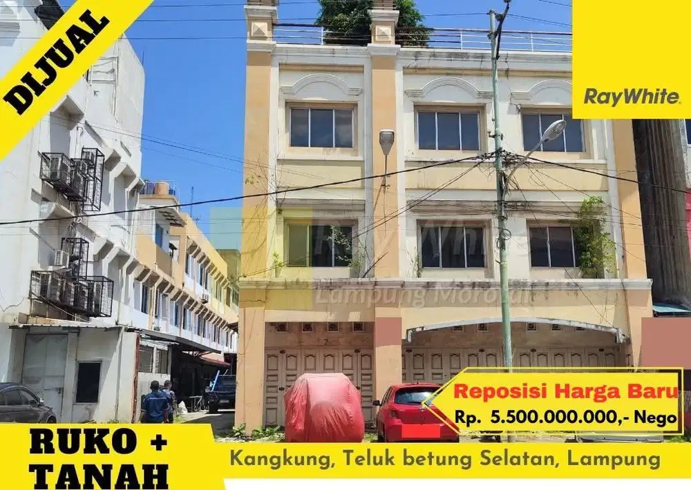 ruko 3 pintu LT 1371 m2 di teluk betung bandar lampung